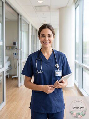 Ave Women’s Medical Scrub Top, V-Neck Scrub Shirt